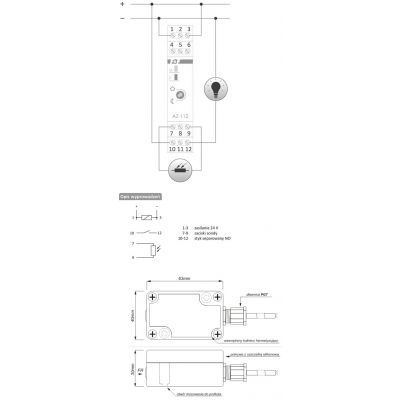 Automat zmierzchowy z zewnętrzną sondą hermetyczną AZ-PLUS; 24V AZ-112-PLUS-24V F&F (AZ-112-PLUS-24V)