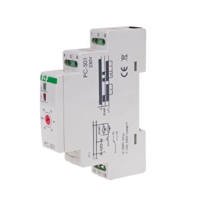 Przekaźnik czasowy 230V AC 16A styki: 1Z/R, PC-501 F&F (PC-501)