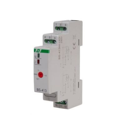 Przekaźnik bistabilny z wyłącznikiem czasowym z pamięcią na szynę DIN 160A/20ms F&F (BIS-413M-LED)