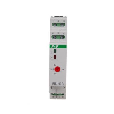 Przekaźnik bistabilny z wyłącznikiem czasowym z pamięcią na szynę DIN 160A/20ms F&F (BIS-413M-LED)