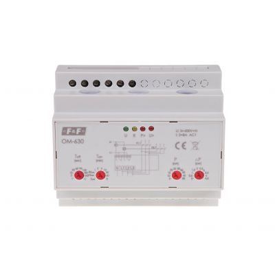 Ogranicznik poboru mocy trójfazowy pomiar bezpośredni do 50kW montaż na szynie DIN OM-630 F&F (OM-630)