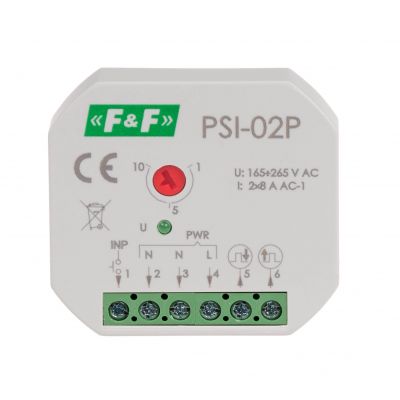 Przetwornik sygnału z regulacją długości impulsu do puszki podtynkowej F&F (PSI-02P)