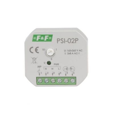 Przetwornik sygnału z regulacją długości impulsu do puszki podtynkowej F&F (PSI-02P)