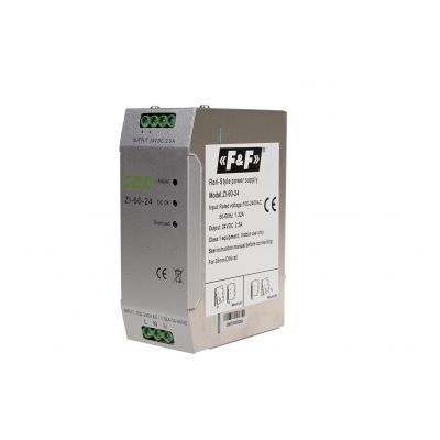 Zasialacz impulsowy przemysłowy nap. wej. 90-264V AC/120-370V DC P=60W nap. Wyj. 24V DC ZI-60-24V F&F (ZI-60-24V)