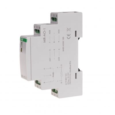 Moduł rozszerzeń WYJŚĆ analogowych z wyjściem MODBUS RTU 1 moduł MAX-MR-AO-1 F&F (MAX-MR-AO-1)