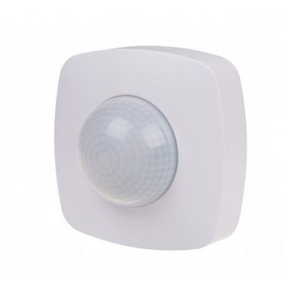 Czujnik ruchu PIR z funkcją obecności IP65 sufitowy 360° 10A 230V,Biały F&F (DR-09-IP65)