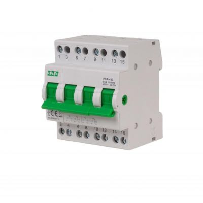 Przełącznik instalacyjny sieć-agregat 4P 63A PSA-463 F&F (PSA-463)
