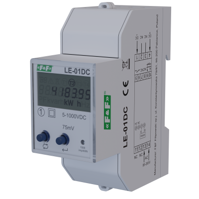 Jednofazowy licznik prądu stałego F&F (LE-01DC)