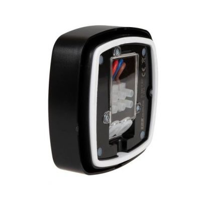 Czujnik ruchu PIR z funkcją obecności IP65 sufitowy 360° 10A 230V czarny F&F (DR-09B-IP65)