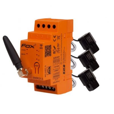 Monitor energii elektrycznej WI-FI 3F+N,FOX ENERGY 3 WI-MEF3 40A WI-MEF-3 F&F (WI-MEF-3-40)