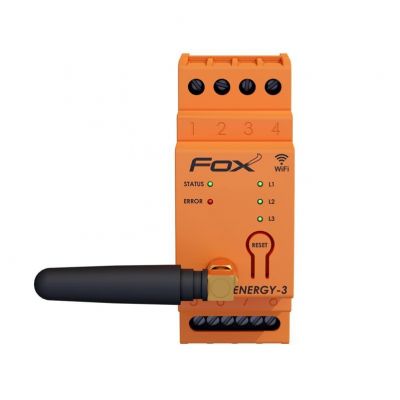 Monitor energii elektrycznej WI-FI 3F+N,FOX ENERGY 3 WI-MEF3 40A WI-MEF-3 F&F (WI-MEF-3-40)
