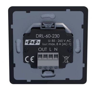 Laserowy czujnik odległości DRL-60-230-9 Czarny do puszki o60 czujnik ruchu do sterownia oświetleni  (DRL-60-230-9)