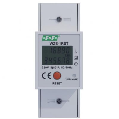 Jednofazowy licznik zużycia energii 45A z funkcją RESET F&F (WZE-1RST)