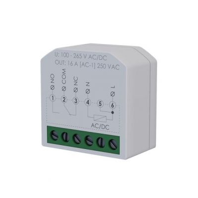 Miniaturowy przekaźnik elektromagnetyczny 1P 16A montaż podtynkowy,U=230V F&F (PP-1P-Pico)