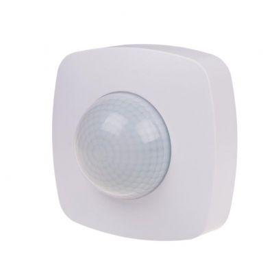 Czujnik ruchu PIR z funkcją obecności sufitowy 360° 10A 12÷24 V AC/DC biały F&F (DR-09-24V)