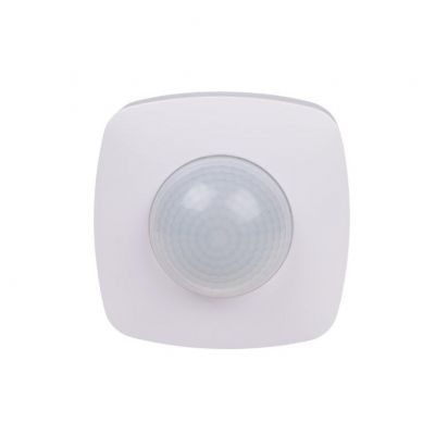 Czujnik ruchu PIR z funkcją obecności sufitowy 360° 10A 12÷24 V AC/DC biały F&F (DR-09-24V)