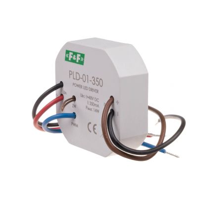 Zasilacz LED mocy nap. wej. 5-40V DC montaż w puszce fi60 350W PLD-01-350 F&F (PLD-01-350)