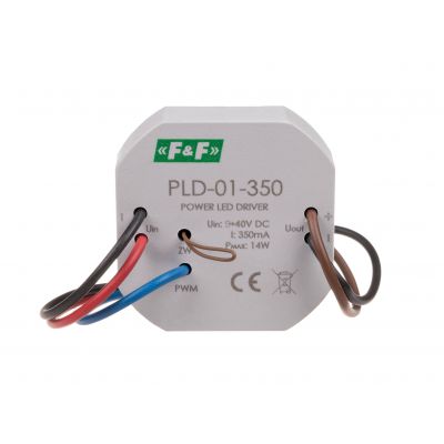 Zasilacz LED mocy nap. wej. 5-40V DC montaż w puszce fi60 350W PLD-01-350 F&F (PLD-01-350)