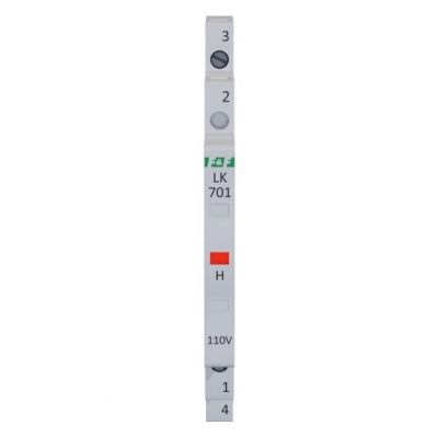 Lampka kontrolna zasilania 1/3S 1xLED czerwona F&F (LK-701R)