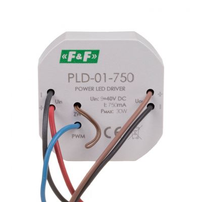 Zasilacz LED mocy nap. wej. 5-40V DC montaż w puszce fi61 750W PLD-01-750 F&F (PLD-01-750)
