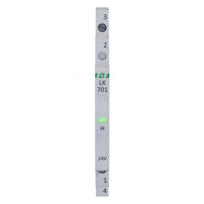 Lampka kontrolna zasilania 1/3S 12÷60V DC 12÷48V AC 1xLED ZIELONA F&F (LK-701G-24V)