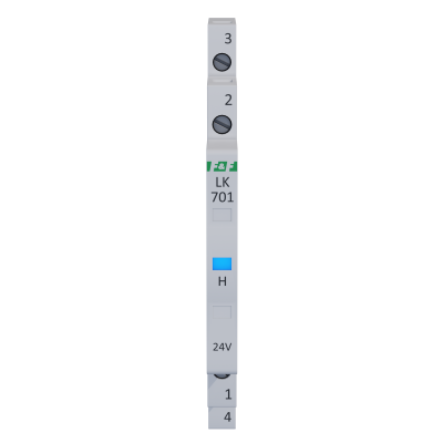 Lampka kontrolna zasilania 1/3S 12÷60V DC 12÷48V AC 1xLED NIEBIESKA F&F (LK-701B-24V)