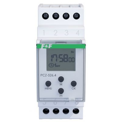 Zegar astronomiczny sterujący programowalny 2-kanałowy PCZ-526.4 F&F (PCZ-526.4)