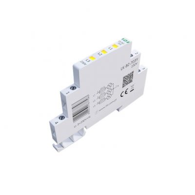 Lampka kontrolna zasilania z zabezpieczeniem 1/3S 3xLED ŻÓŁTA F&F (LK-BZ-703Y)