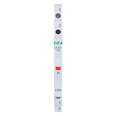 Lampka kontrolna zasilania z zabezpieczeniem 1/3S 1xLED CZERWONA F&F (LK-BZ-701R)