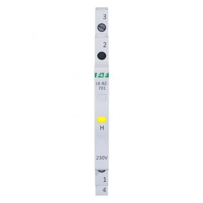 Lampka kontrolna zasilania z zabezpieczeniem 1/3S 1xLED ŻÓŁTA F&F (LK-BZ-701Y)