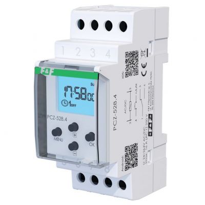 Zegar sterujący PCZ-528.4 uniwersalny roczny astro tygodniowy z NFC iOS Android F&F (PCZ-528.4)