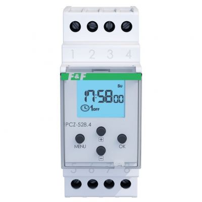 Zegar sterujący PCZ-528.4 uniwersalny roczny astro tygodniowy z NFC iOS Android F&F (PCZ-528.4)