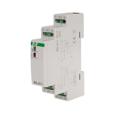 Przekaźnik bistabilny 230V 1R+1Z montaż na szynie DIN BIS-411-1R1Z F&F (BIS-411-1R1Z)