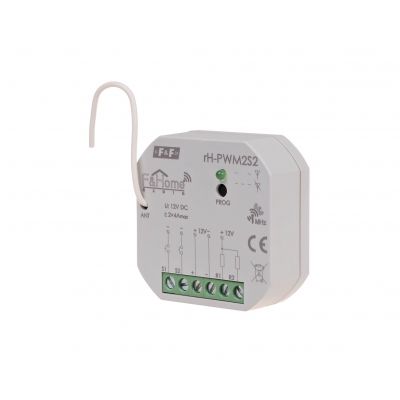 Sterownik PWM dwukanałowy niskiego napięcia z dwukanałowym nadajnikiem rH-PWM2S2 F&F (rH-PWM2S2)