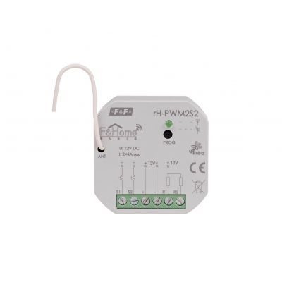 Sterownik PWM dwukanałowy niskiego napięcia z dwukanałowym nadajnikiem rH-PWM2S2 F&F (rH-PWM2S2)