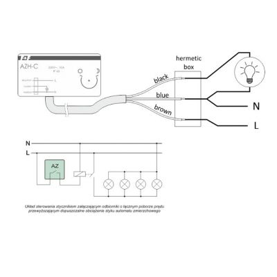 Automat zmierzchowy z wewnętrznym czujnikiem światłoczułym AZH-C-24V F&F (AZH-C-24V)