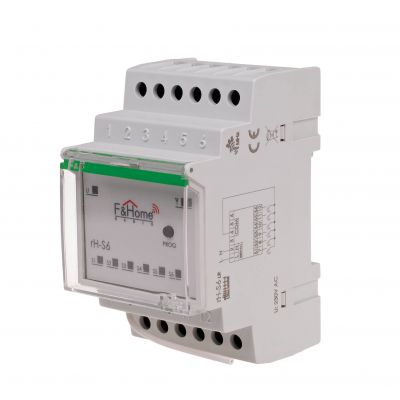 Moduł radiowy 6 wejść na szynę DIN - Long Range rH-S6-LR F&F (rH-S6-LR)