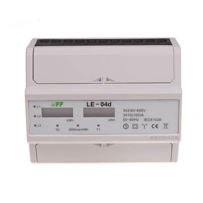Licznik energii elektr. dwutaryfowy LCD LE-04d F&F (LE-04d)