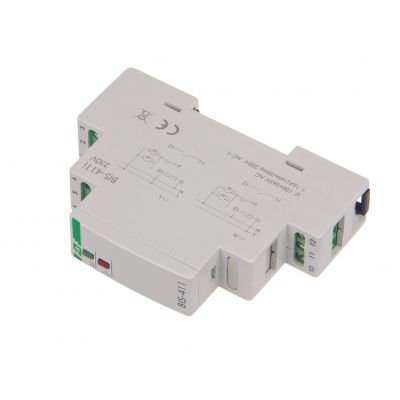 Przekaźnik bistabilny na szynę DIN z przekaźnikiem inrush 160A/20ms BIS-411-LED F&F (BIS-411-LED)