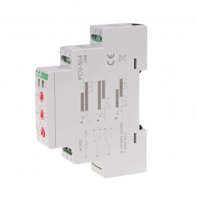 Przekaźnik czasowy z podtrzymaniem po zaniku napięcia zasilania styk 1Z/R 12-264V PCU-504UNI F&F (PCU-504UNI)