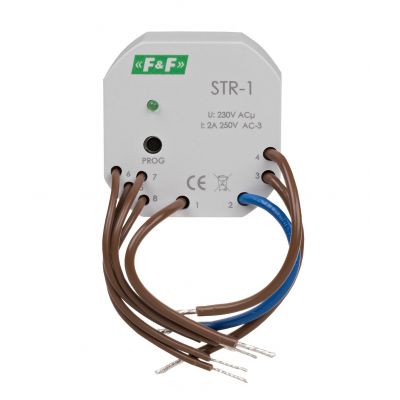 Sterownik roletowy dwuprzyciskowy napięcie 230V AC STR-1 F&F (STR-1)