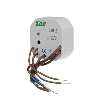 Sterownik roletowy jednoprzyciskowy napięcie 230V AC STR-2 F&F (STR-2)
