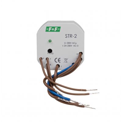Sterownik roletowy jednoprzyciskowy napięcie 230V AC STR-2 F&F (STR-2)
