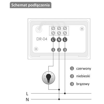 Czujnik ruchu PIR biały IP65 DR-04W F&F (DR-04W)