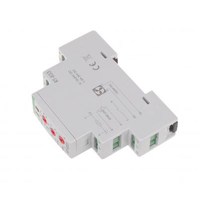 Regulator temperatury z regulacją prędkości obrotowej wentylatora montaż na szynie DIN styk: 1Z/R 230V AC RT-833 F&F (RT-833)