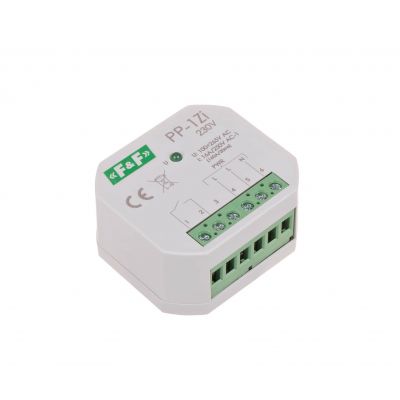 Przekaźnik elektromagnetyczny 1Z 16A montaż podtynkowy U=100-265V AC,styk:1Z 16A (160A/20ms) PP-1Z-LED-230V F&F (PP-1Z-LED-230V)