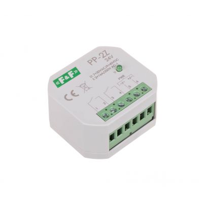 Przekaźnik elektromagnetyczny 2Z 16A montaż podtynkowy w obud.PDT U=7-30VAC / 9-40VDC PP-2Z-24V F&F (PP-2Z-24V)