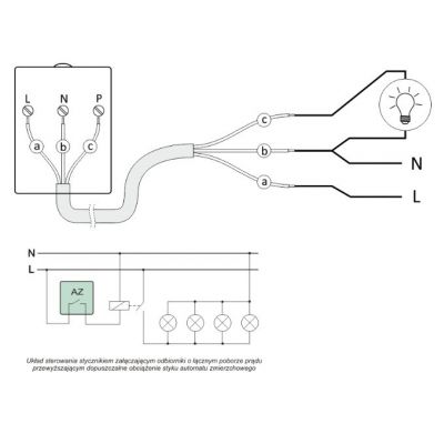 Automat zmierzchowy z wewnętrznym czujnikiem światłoczułym AWZ AWZ-24V F&F (AWZ-24V)