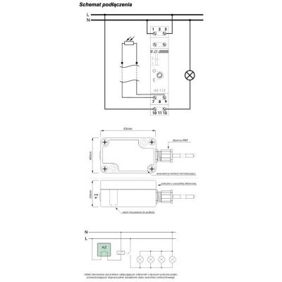 Automat zmierzchowy z zewnętrzną sondą hermetyczną AZ-PLUS AZ-112-PLUS F&F (AZ-112-PLUS)