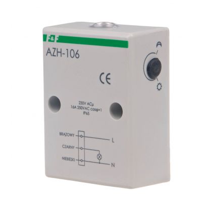 Automat zmierzchowy z wewnętrznym czujnikiem światłoczułym; 230V AZH-106 F&F (AZH-106)